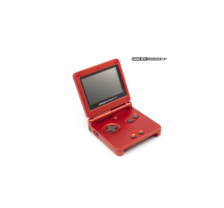 GBA SP konsol röd fint skick inkl laddare