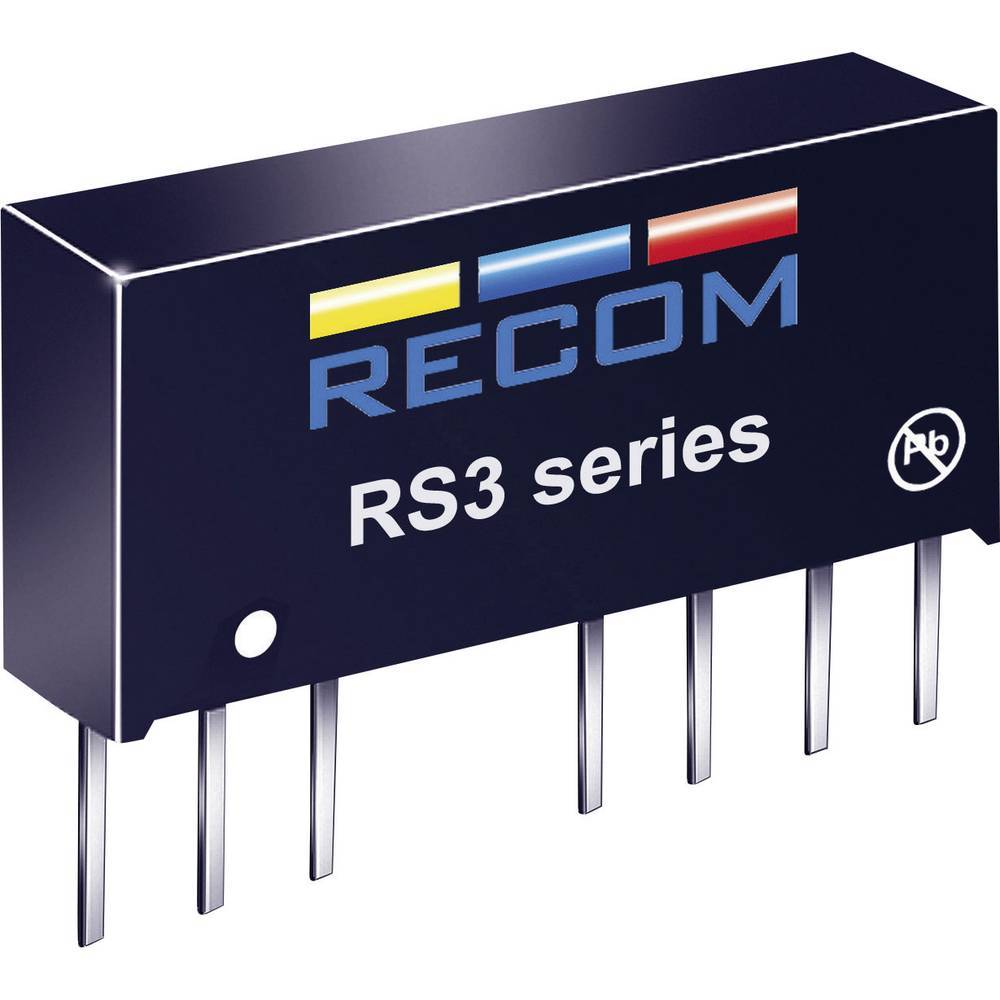 Recom International 10004207 RS3-2412S 3W DC/DC Converter RS3-2412S 18 - 36 Vdc 12 Vdc 250 mA 3 W