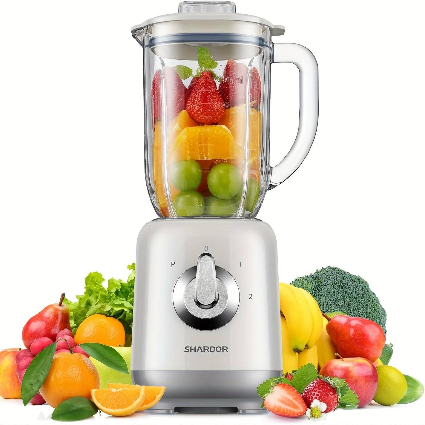 Blender 700W Powerful Blender Smoothie Maker With 6 Sharp Stainless Steel Blades - White