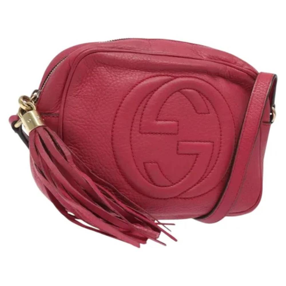 Gucci Vintage Pre-owned Laeder gucci-tasker - Vintage - Dame - Lyserød - ONE SIZE - Uld