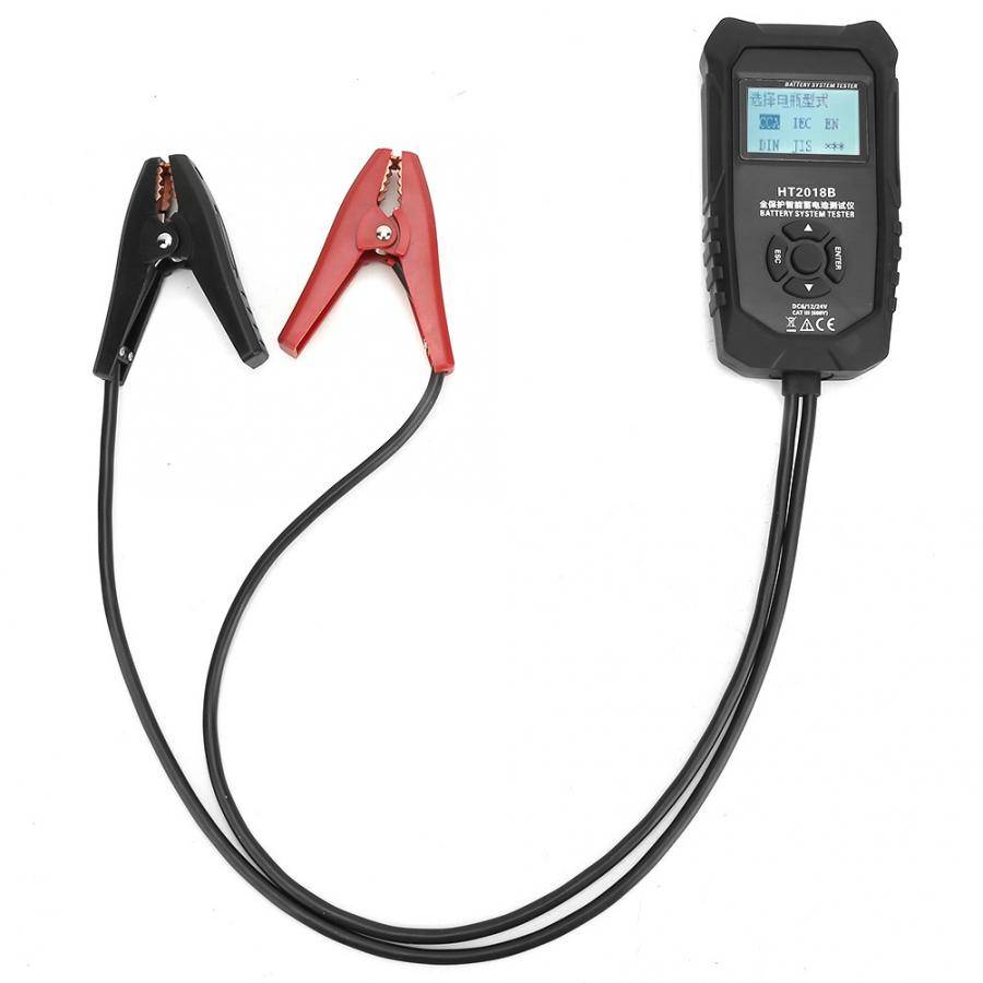 Ht2018b bilar digital batteritestare analysator 6v/12v/24v med lcd-display batteritestare bil