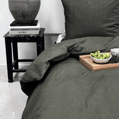 PERCALE BED LINEN in 100% organic cotton from Omhu | OLIVE