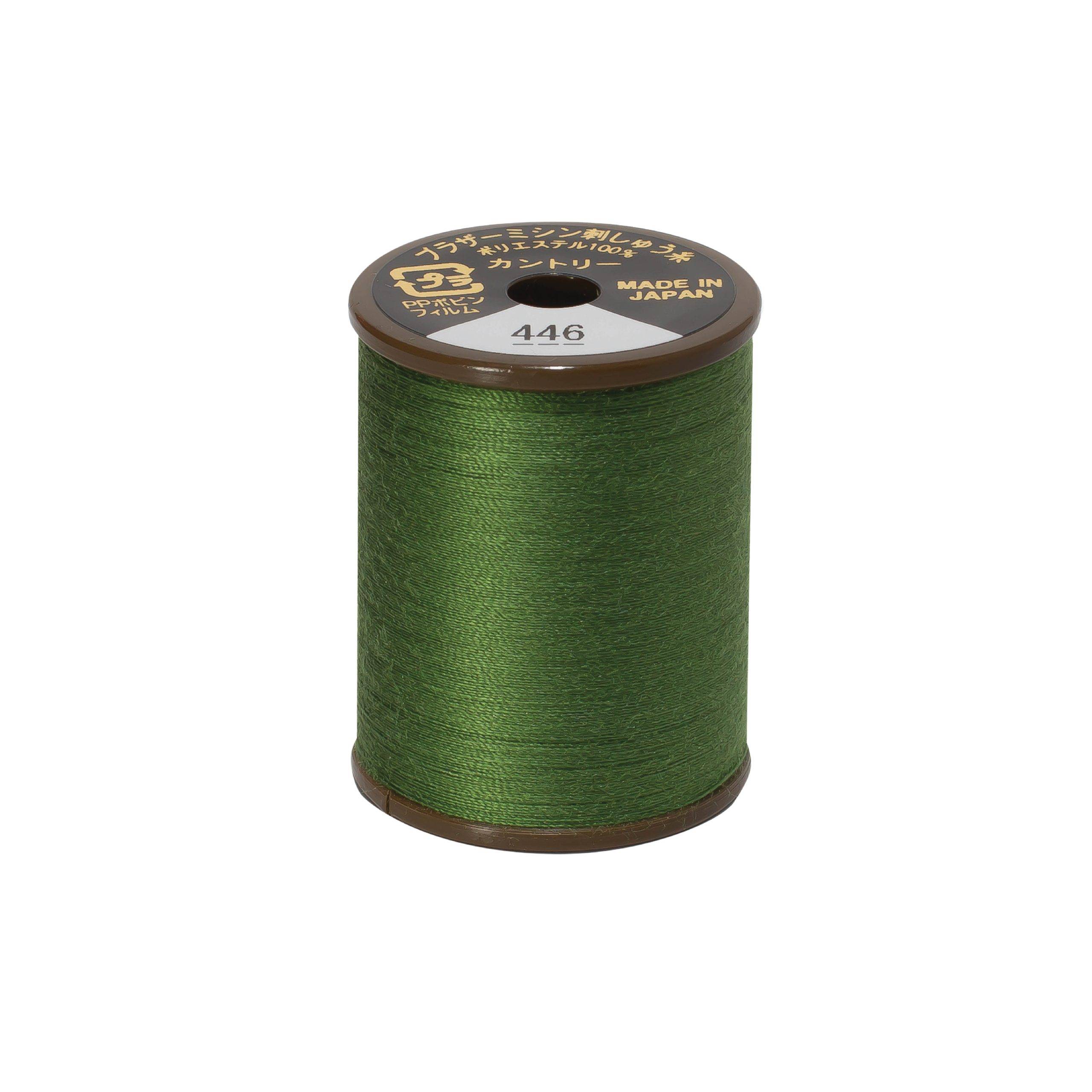 Brother mat-finish broderitråd - 446 Mosgrøn