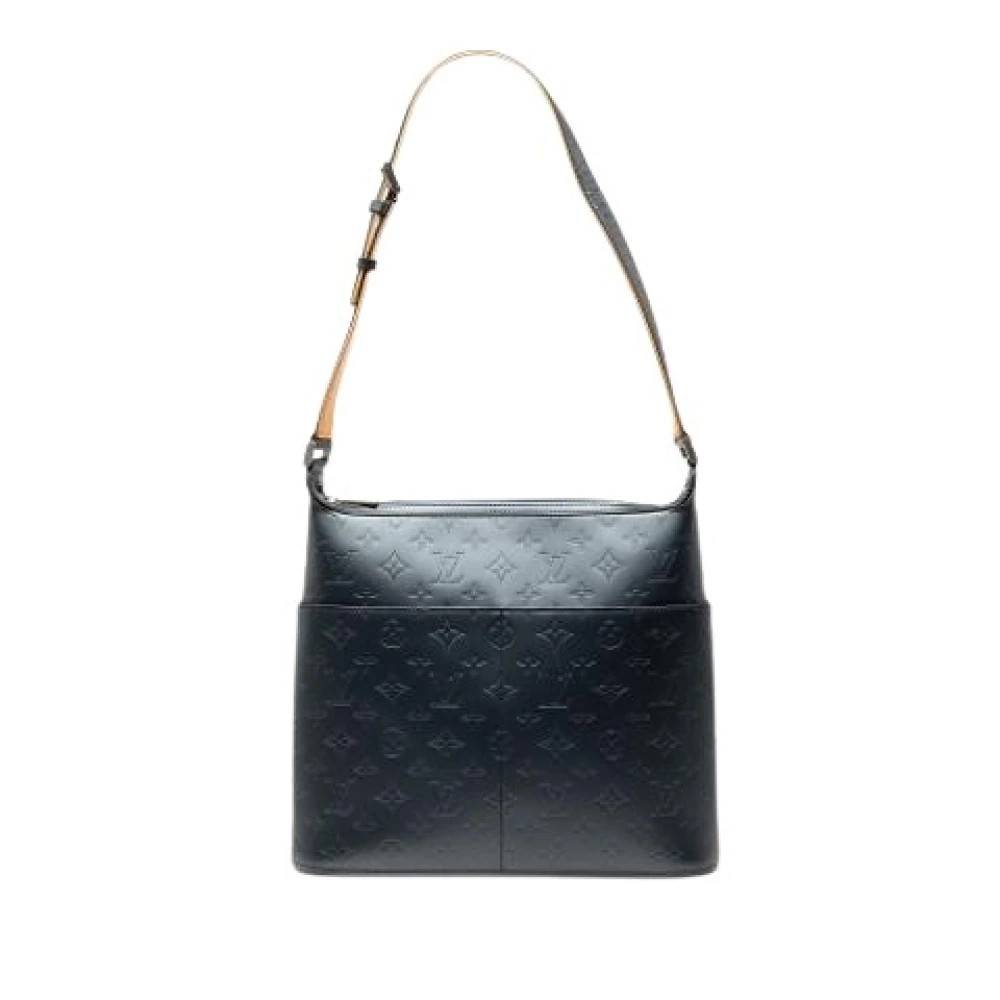 Louis Vuitton Vintage Pre-owned The Sutter Shoulder Bag - Vintage - Dame - Blå - ONE SIZE - Uld