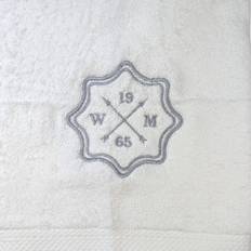 Handduk med emblem och initialer - vit, 50x70 HANDDUK / NICKEL (1011)