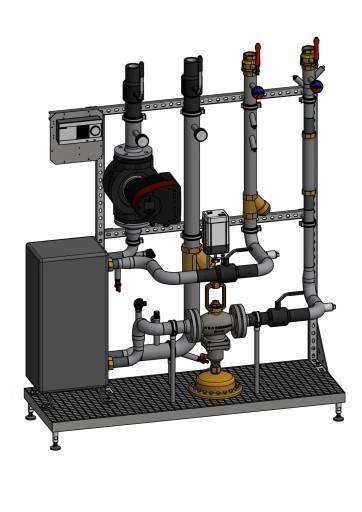Metro Therm VXT type 4 fjernvarmeunit, med kabinet