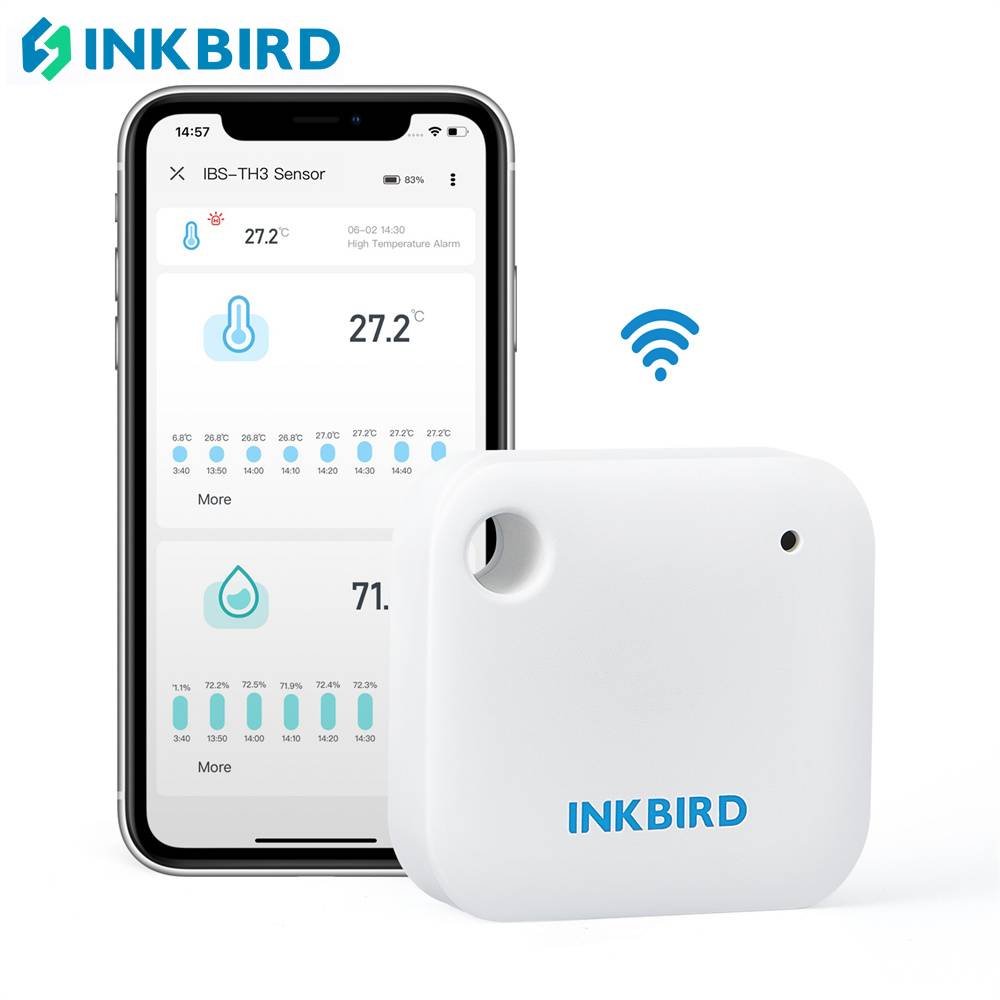 INKBIRD Digital Thermometer Hygrometer IBS-TH3 WiFi Indoor Room Temperature Humidity Meter Sensor Gauge Weather Station Warranty