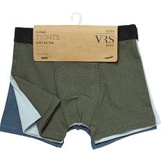 VRS børne 3-pak boxershorts str. 146/152 - grøn/blå (På lager i butik)