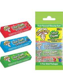 4-Pack Warheads Sur Tuggummi med Fruktsmaker 50g (USA Import)