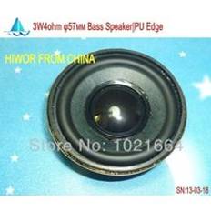 10 st akustisk högtalare 4 ohm 3w 57mm bashögtalare svart hatt pu kanten