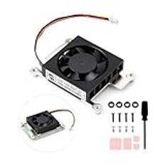 Waveshare CM5 Fan 5V 30007 Low Noise Cooling Fan Compatible with Raspberry Pi Compute Module 5 Series Board Cooler Radiators Low Noise, With Thermal Tapes, 5V Power Supply