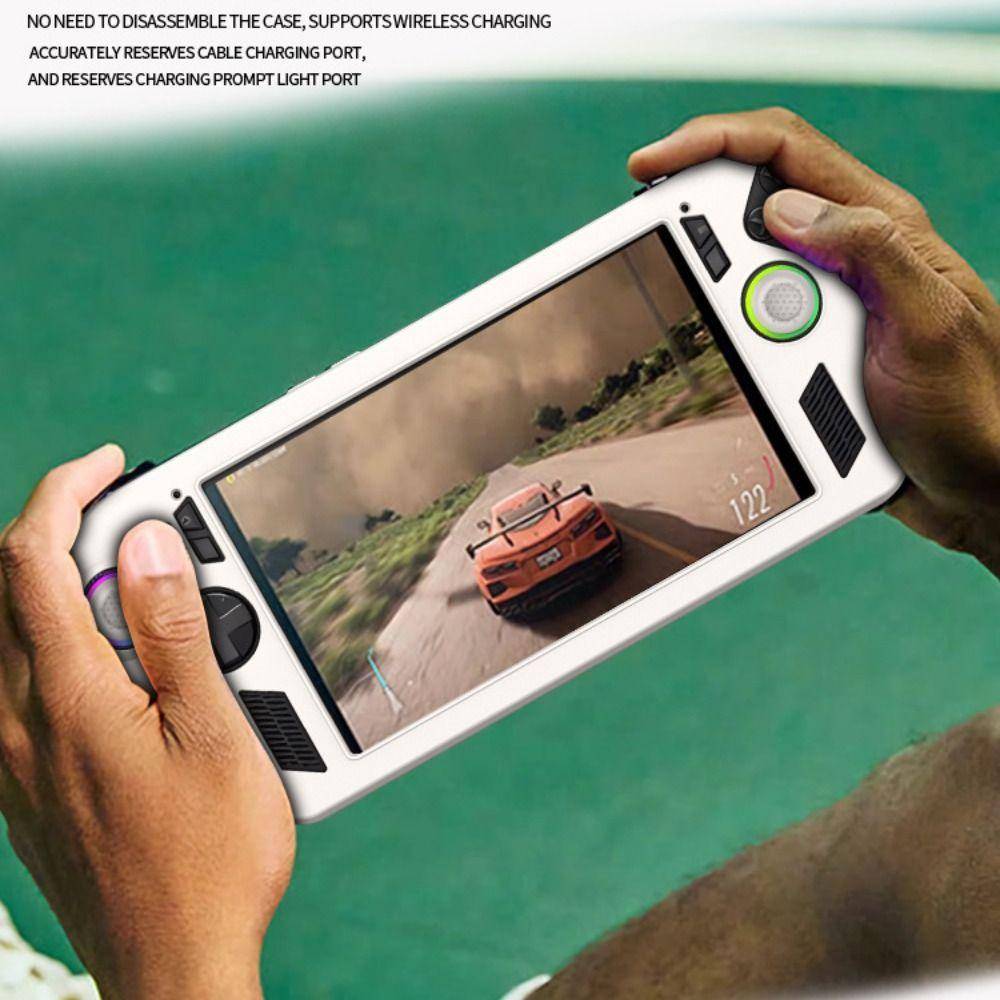 2026 Silikon Handhållen Spelkonsol Fodral Mjukt Anti-halk Skyddande Cover Stötsäkert Ergonomiskt Värdskal för ROG Xbox ally X svart