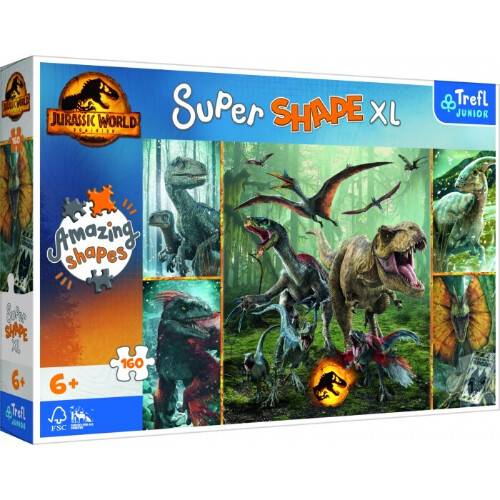 Super Shape XL puslespil 160 brikker - Jurassic World.