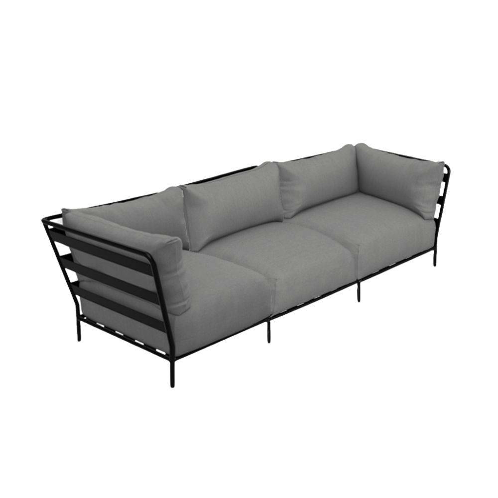 TRIMM Copenhagen Brick 3-Seater Sofa W. Corner Grey