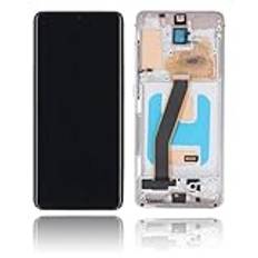 Skärmbyte för Galaxy S20 5G G980 G981A G981F G981P G981R4, LCD Display Touch Digitizer Assembly (Silver)