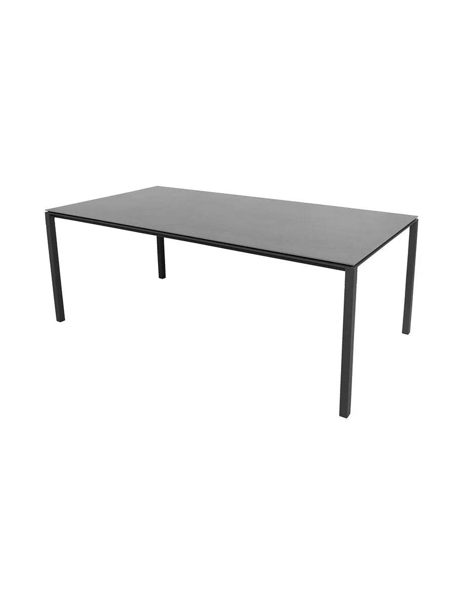 Pure Bord, 200x100 cm fra Cane-line Lava grey / Basalt grey - Jacobsen Plus