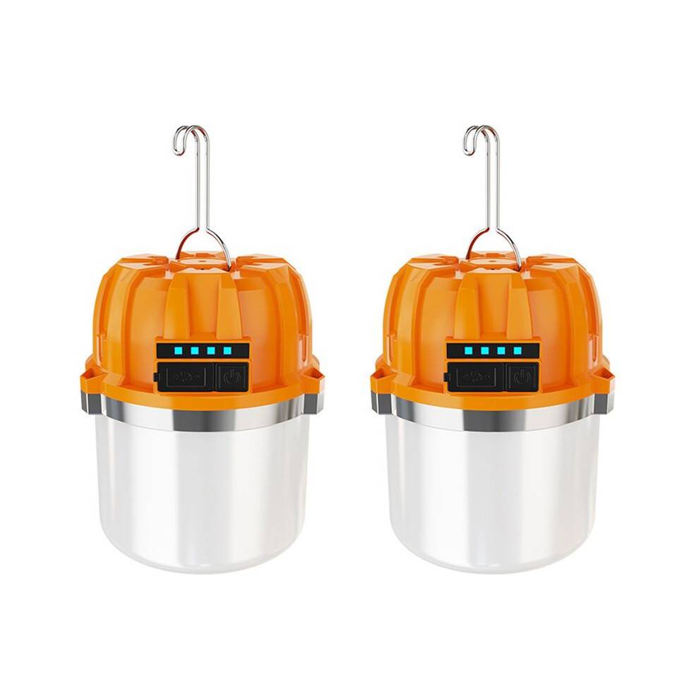 2X USB Rechargeable LED Camping Lights Outdoor Camping BBQ Tents Hanging Lantern Emergency Power Bank