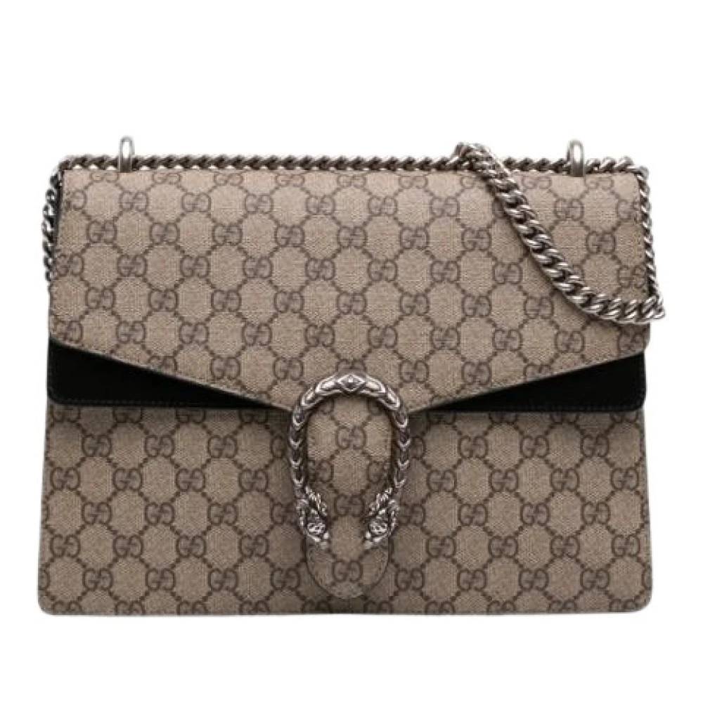 Gucci Vintage Pre-owned Medium Dionysus Skuldertaske - Vintage - Dame - Beige - ONE SIZE - Uld