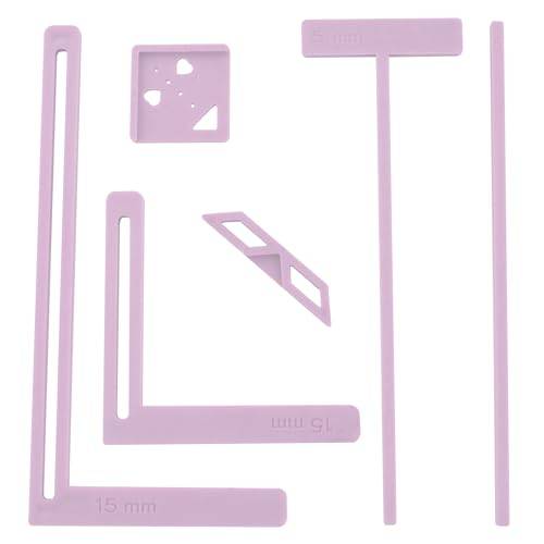 UPTTHOW 6 st bokbindning enkla scrapbooking-verktyg för startare, kompletta fantastiska schabloner och klippguide kit kan göras till anteckningsbokskalender skräppostdagbokshandbok, 6 st ljuslila