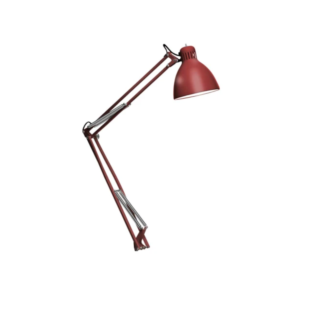 JJ Small bordlampe (m/klemme) fra Leucos - Amarant rød / Hvid / E27-fatning