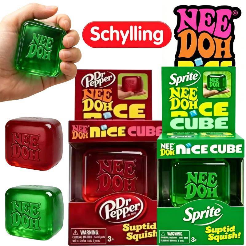 Schylling Needoh Nice Cube Squishy Mjuk Sensorisk Fidget-leksak Stresslindring Ångestlindring För Vuxna Och Barn