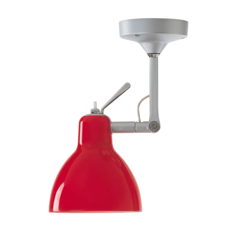 Luxy H0 væg/-loftlampe fra Rotaliana - Aluminium / Rød