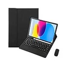 Galaxy Tab S6 Lite 2024/2022/2020 Fodral för tangentbord med mus, avtagbart magnetiskt tangentbordsskydd med S Pen-hållare och mus för Galaxy S6 Lite(Black)