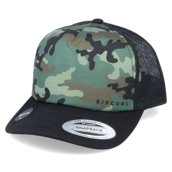 Rip Curl - Camo trucker Keps - Kids All Day Dark Olive Camo/Black Trucker @ Hatstore
