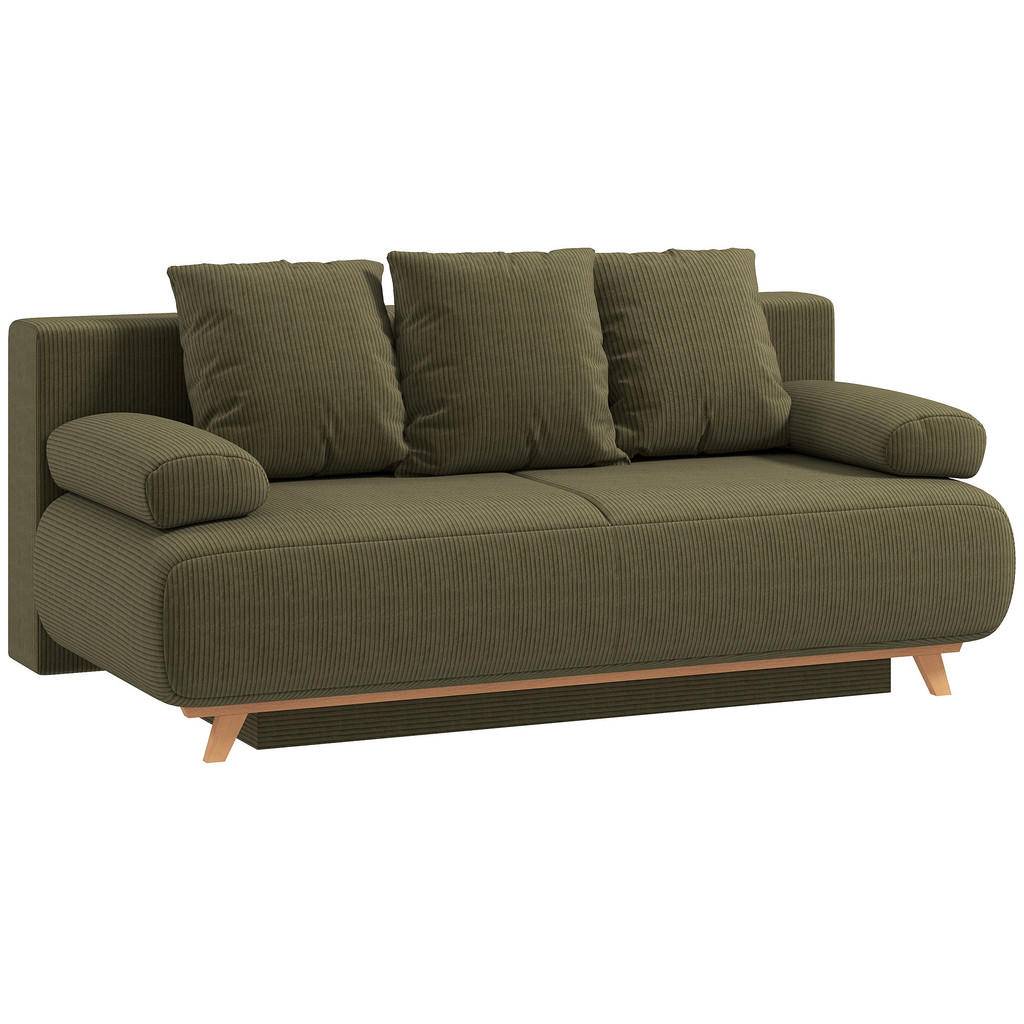 BÄDDSOFFA i mörkgrön manchester - Mörkgrön