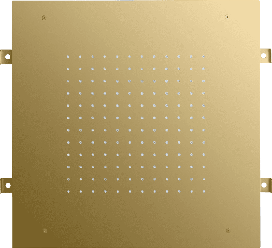 Duschmunstycke, rektangulär regndusch 500 ZSOF095, Mässing, Honungsguld