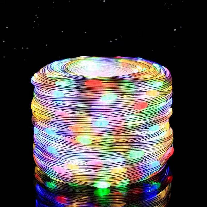 Christmas LED Leather Wire Light String Low Voltage 24v Light String Solar Light String Home Decor - Color / 20m 200leds / 3V US