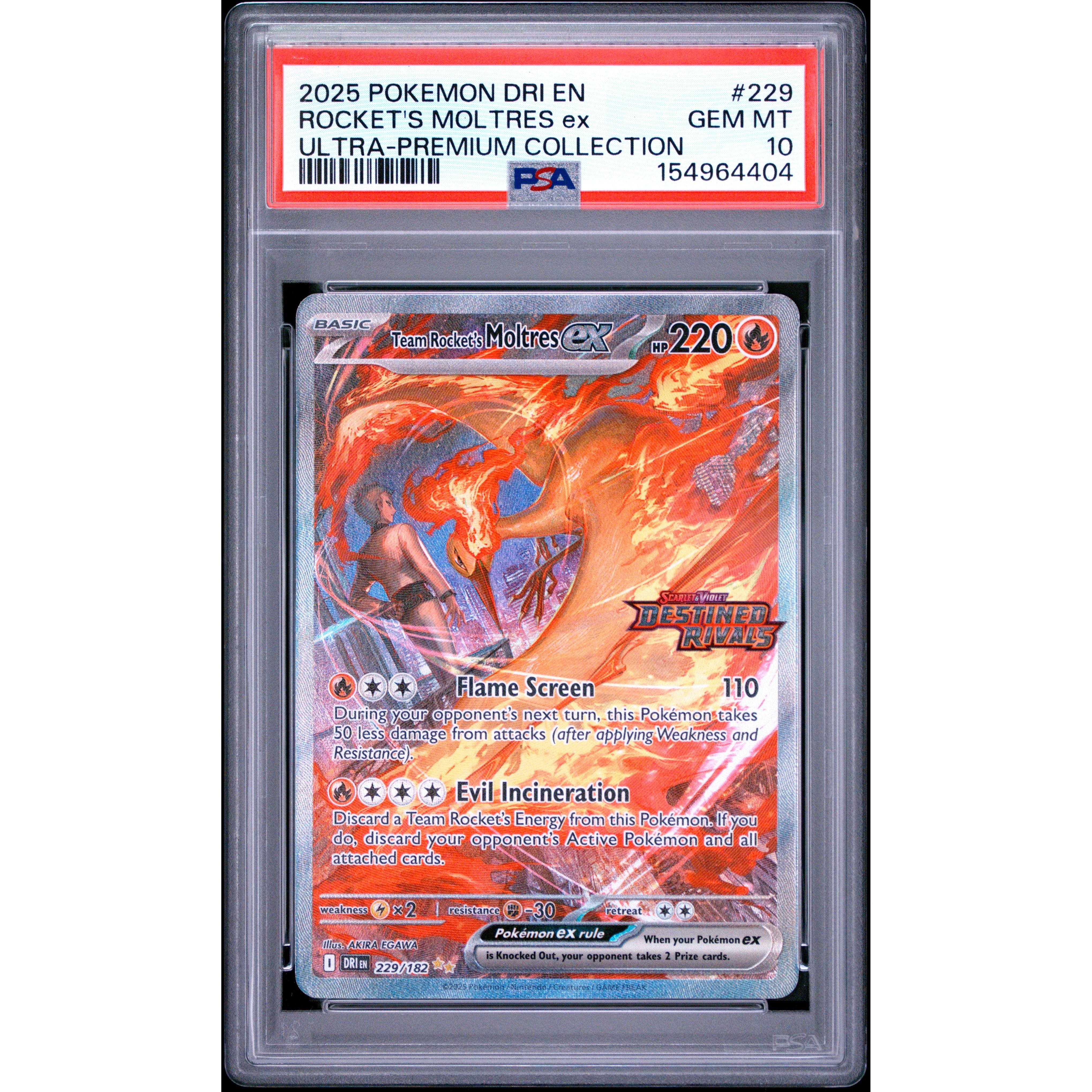 Pokémon TCG: Rocket's Moltres Ex #229 PSA 10 - Brugtmoms