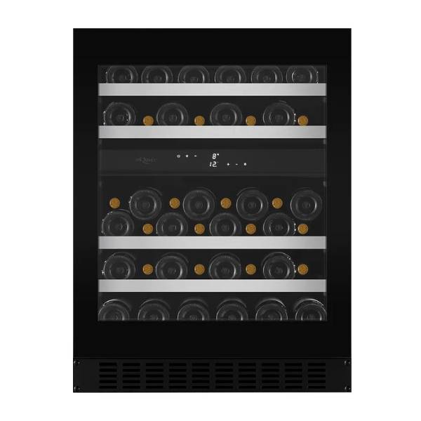 mQuvée WineCave 700 60D - Push-Pull Fullglass Black vinskab.