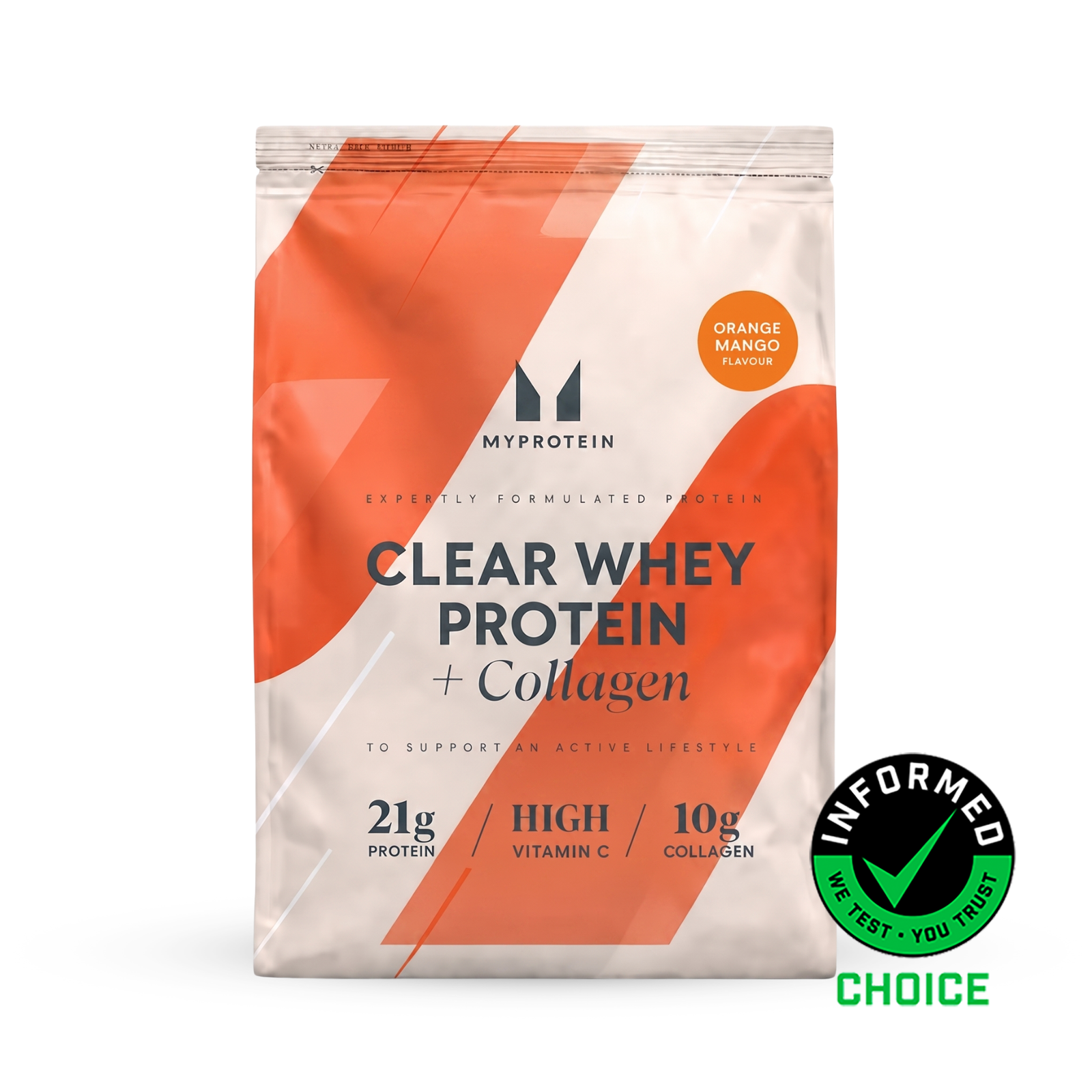 Clear Protein | Whey & Collagen - 1KG - 40servings - Apelsin mango