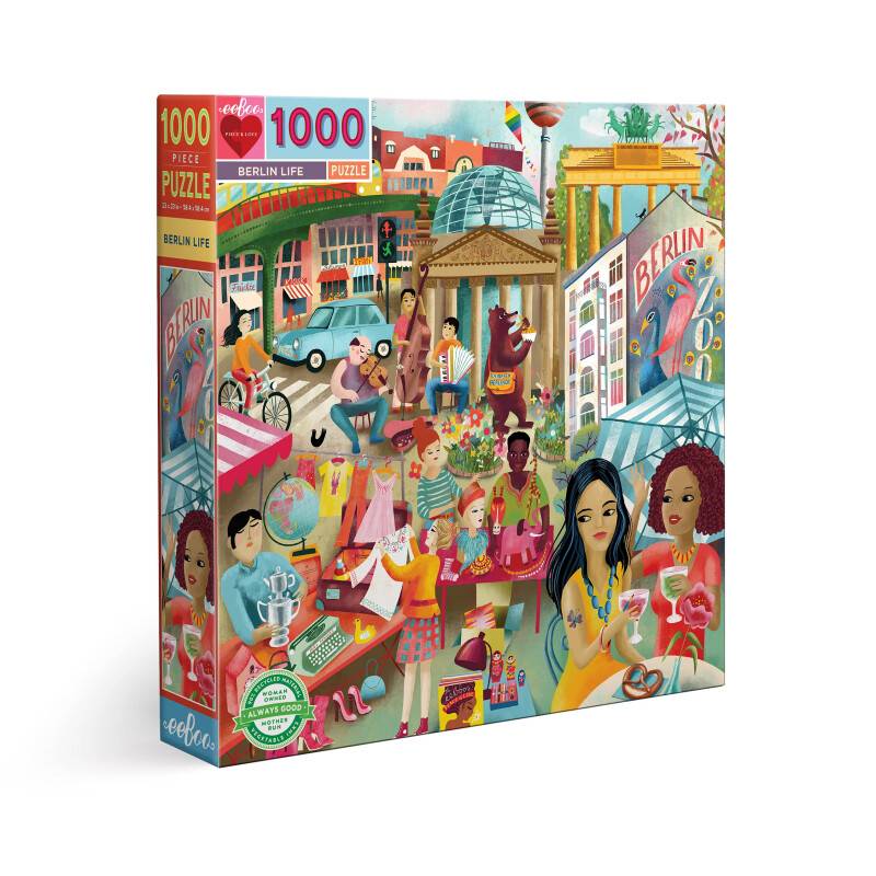 eeBoo Life Puzzle 1000 Teile aus recyceltem Karton für Erwachsene,...