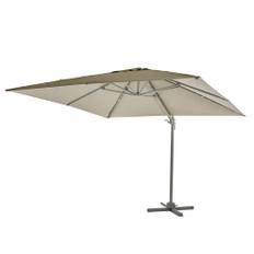 Brafab, Linz frihängande parasoll 300x300 cm light grey/khaki