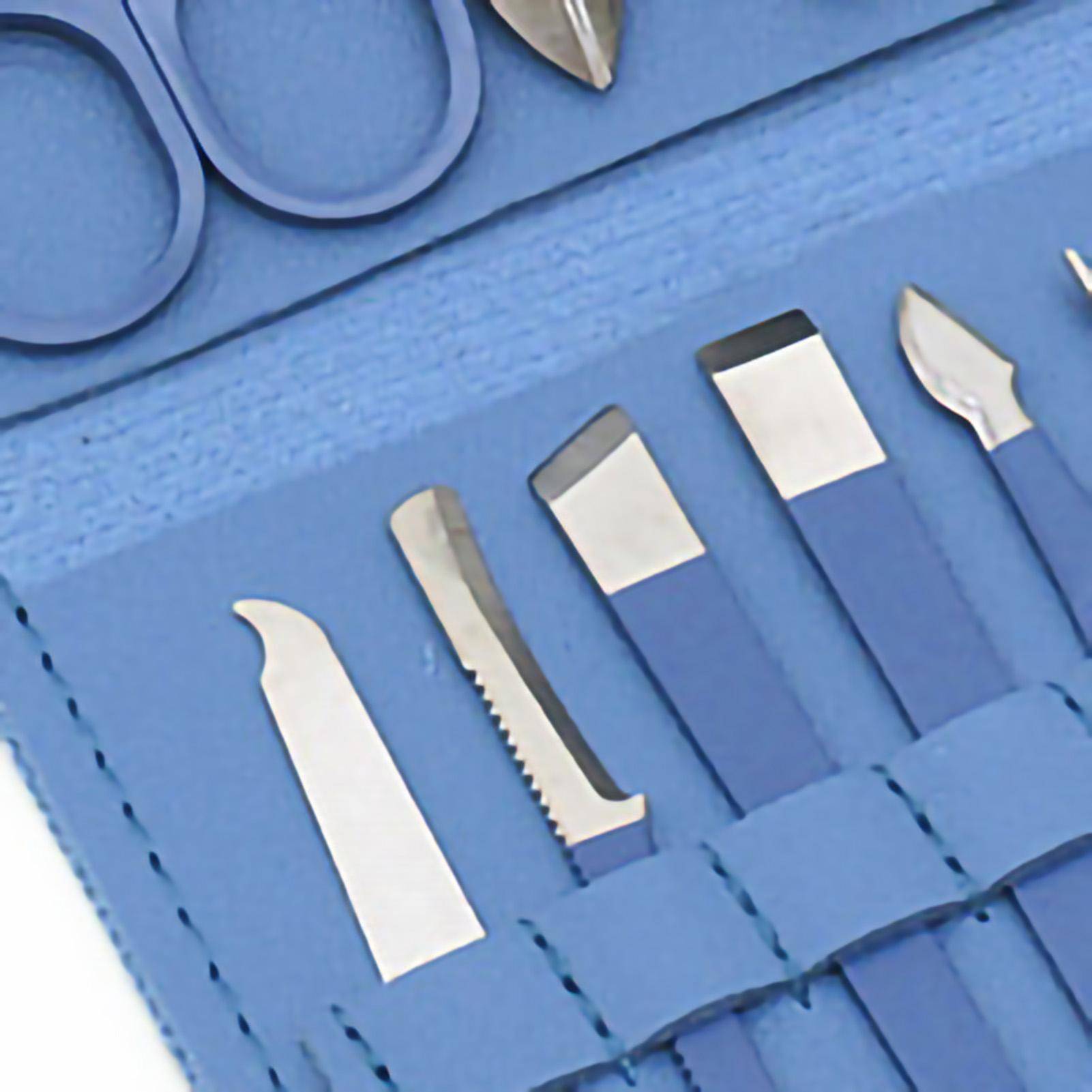 16 st Stål Nagelklippare Set Stål Manikyrset Professionell Pedikyr Grooming Kit Blå blå