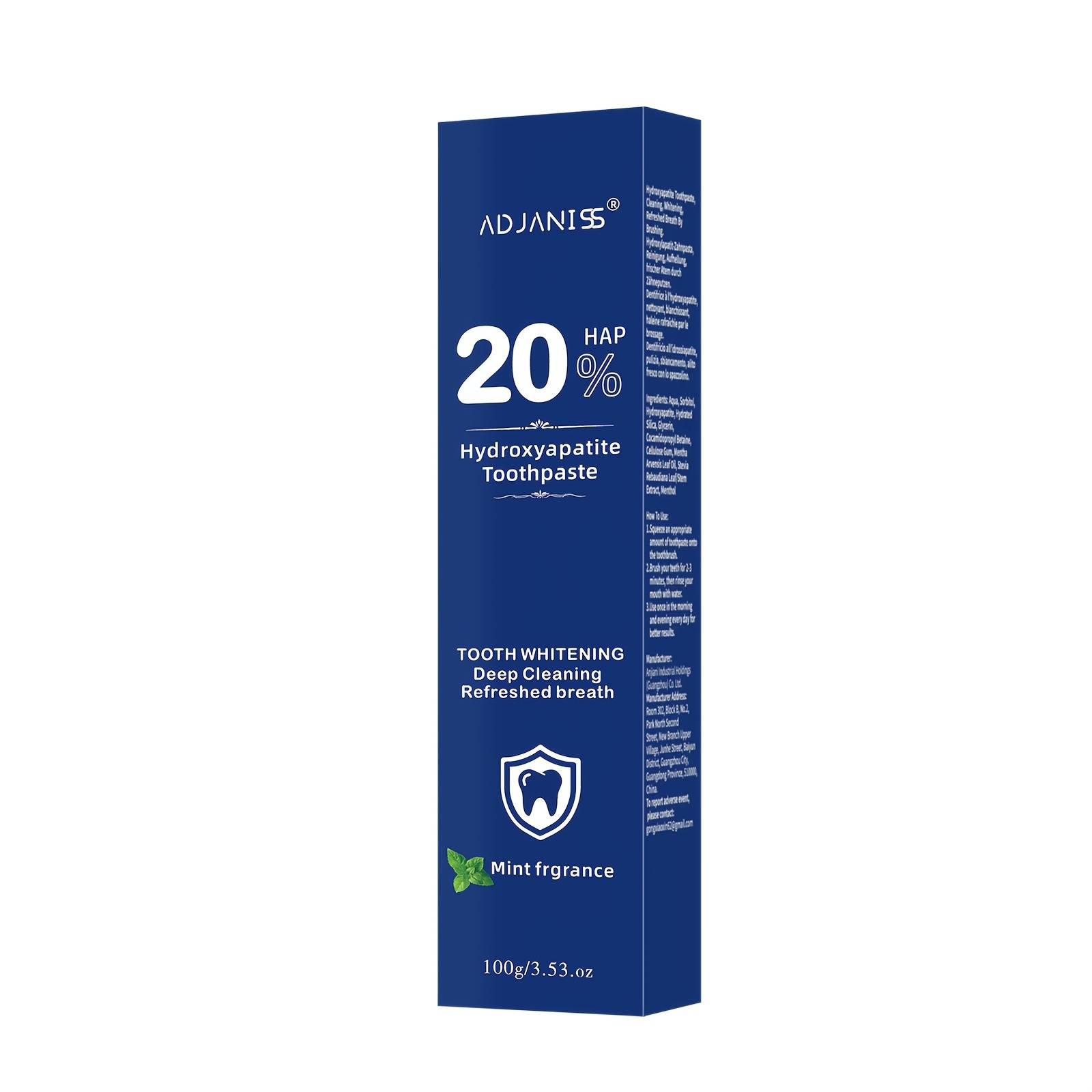TEMU Adjaniss 20% Hydroxyapatite Toothpaste (fluoride Free),, Xylitol, Toothpaste For Adults, Mint.