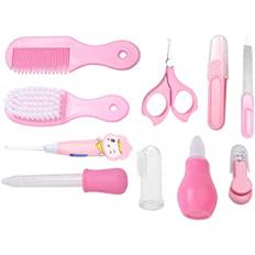 Baby Care Set 10-Piece Baby Care Products for Baby ， Health Care Nail Tools Spädbarnssäkerhet Nail Clippers Sax Newborn Care Kit (Pink)