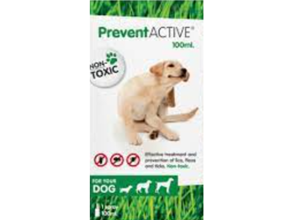 Flåt- og Loppespray til Hund 100ml PreventACTIV Non-TOXIC.