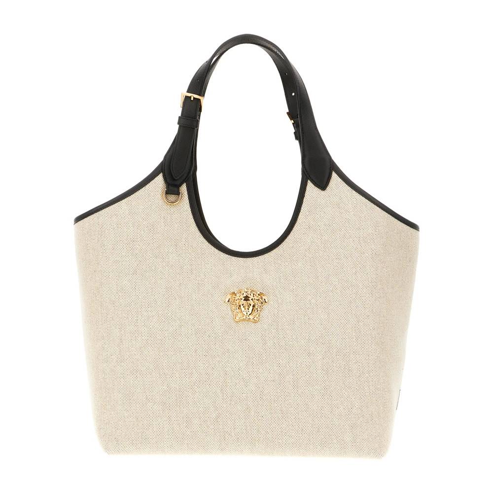 Versace La Medusa Tote - Tasker - Dame - Beige - ONE SIZE - Bomuld