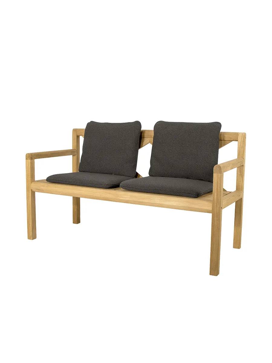 Grace 2 pers. Bænk fra Cane-line Grey - Jacobsen Plus