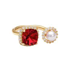 Colette ring scarlet red