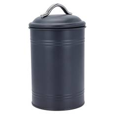 TEMU Dark Blue Portable Metal Cylinder Storage Container With Lid – Ideal For Tea, Sugar, Tomatoes, Coffee, And Kitchen Organization – Reusable, Hand Wash Only, Design