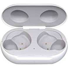 Ersättande trådlöst laddningsfodral kompatibelt med Samsung Galaxy Buds och Galaxy Buds+ Plus, skyddande ersättningsfodral för Samsung Galaxy Buds and Buds+ Plus (endast laddare) (vit)