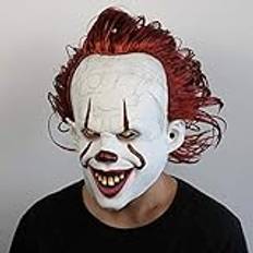 Skräckjoker pennywise cosplay mask halloween party kostym stephen king it kapitel två 2 cosplay rekvisita latex clown läskiga masker en storlek clown mask 1