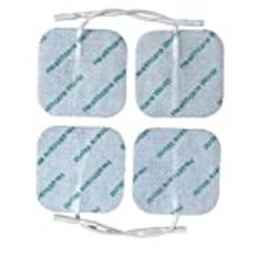 Tens elektrodkuddar 5x5 cm självhäftande elektroder (4-pack) kompatibla med Prorelax, Tenscare, Neurotrac, Auvon Tens-maskiner