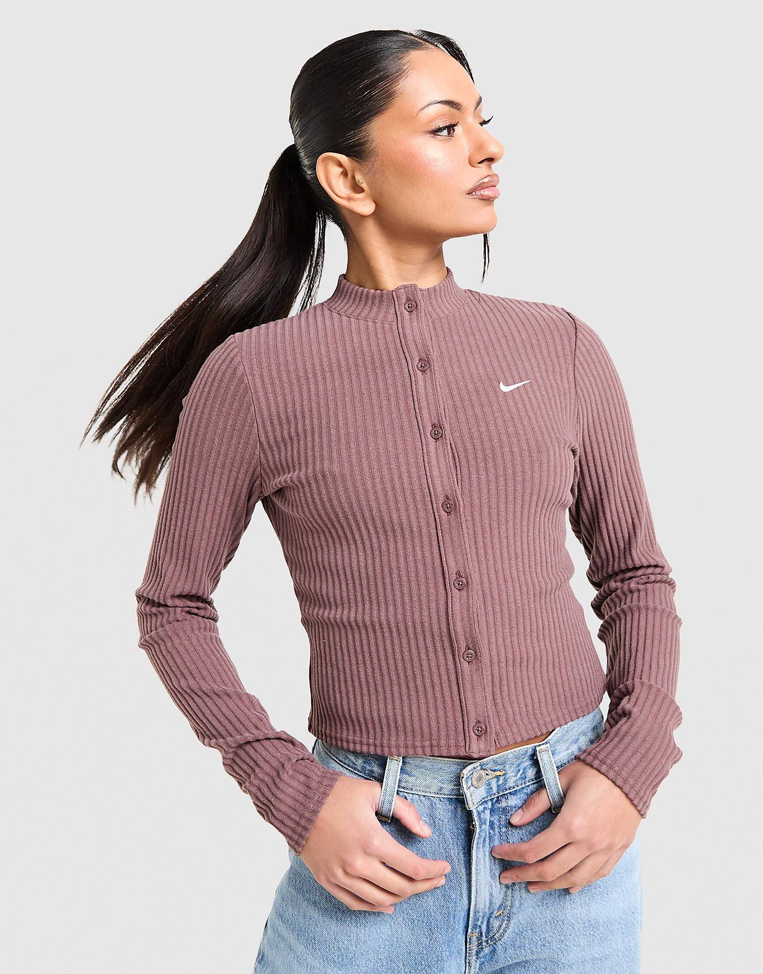 Nike Chill Rib Cardigan, lila - M