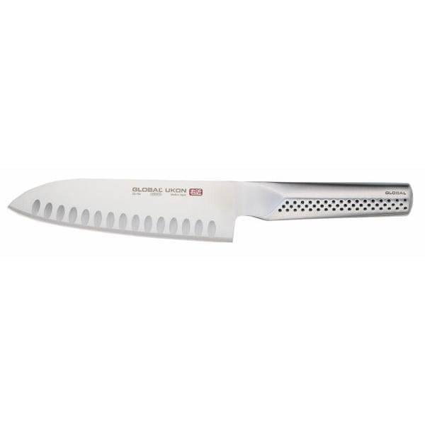 GLOBAL - Santokukniv olivslipad 19 cm - Rostfri