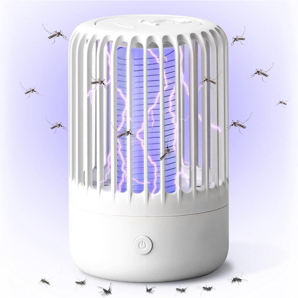 Poly Into myggelampe, fluedræber, elektrisk UV-insektudrydder, genopladelig indendørs skadedyrsfælde
